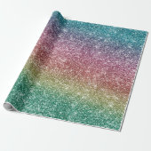 Regenboog Glitters Cadeaupapier (Uitgerold)