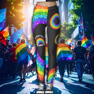 Regenboog Glitters Pride LGBT wees je ware kleuren Leggings