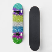 Regenboog Glitters Strepen Persoonlijk Skateboard (Voorkant)