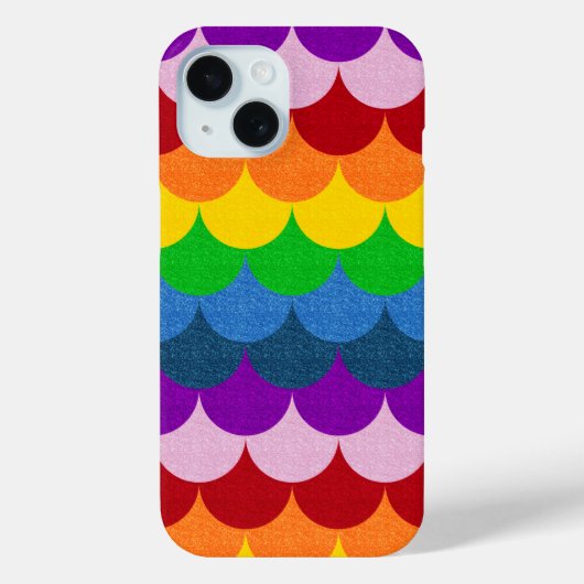 Regenboog Glittery Zeemeermin Schubben Patroon Case-Mate iPhone Case (Achterkant)