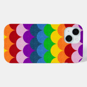 Regenboog Glittery Zeemeermin Schubben Patroon Case-Mate iPhone Case (Achterkant (horizontaal))