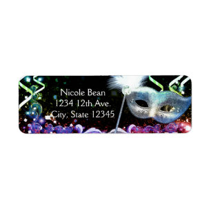 Regenboog Gloeiend Masquerade Masker Verjaardagsfe Etiket