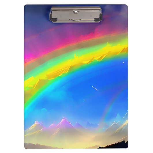 Regenboog Gloeiende Hemel Klembord (Voorkant)