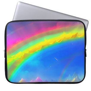 Regenboog Gloeiende Hemel Laptop Sleeve