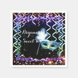 Regenboog Glow Masquerade Masker Verjaardagsfeestj Servet