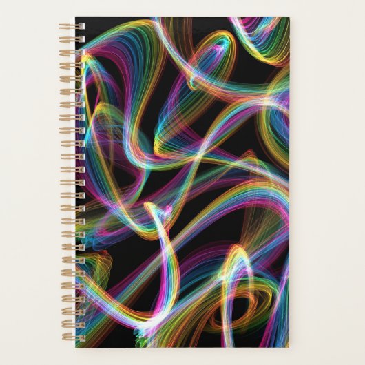 regenboog glowstick lightpainting : planner (Voorkant)