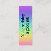 Regenboog Goede Baan Aanmoediging Mini Visitekaartje (Voorkant)