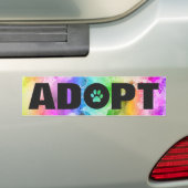 Regenboog goedkeuren Pawprint Bumpersticker (Op auto)