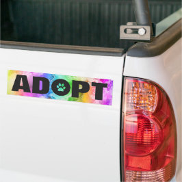 Regenboog goedkeuren Pawprint Bumpersticker
