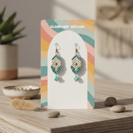 Regenboog Golf Oorbel Ketting Sieraden Displaykaar Visitekaartje
