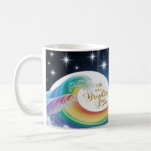 Regenboog Golf Stroom Briljant Jaar Inspirerend Kl Koffiemok