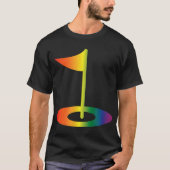 Regenboog Golf Vlag Grappige Golfen Pride Regenboo T-shirt (Voorkant)