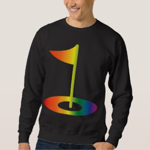 Regenboog Golf Vlag Grappige Golfen Pride Regenboo Trui