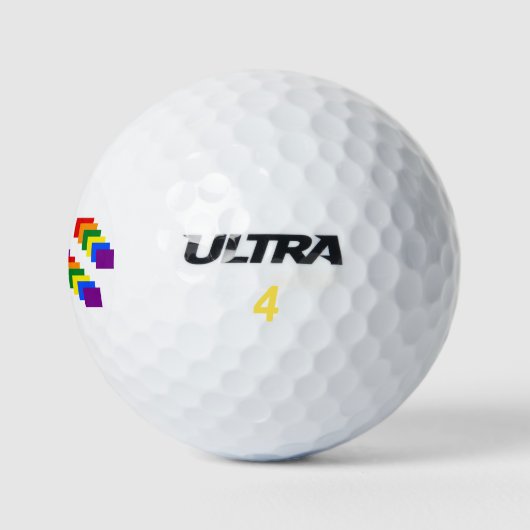 Regenboog golfballen (Logo)