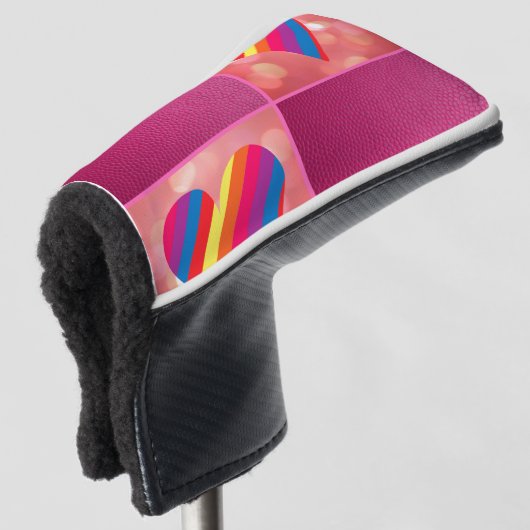 Regenboog Golfheadcover (3/4 voorkant)