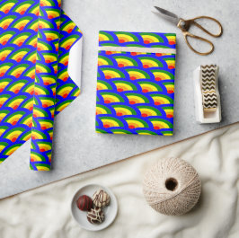 regenboog golven Directe kleuren Cadeaupapier
