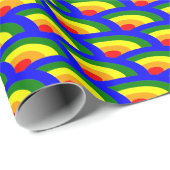 regenboog golven Directe kleuren Cadeaupapier (Rol Hoek)