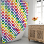 Regenboog golven douchegordijn