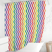 Regenboog golven douchegordijn