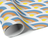 Regenboog golven mineraal cadeaupapier (Rol Hoek)