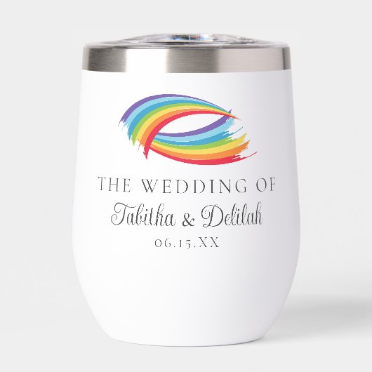 Regenboog golven mooie aangepaste bruiloft (Voorkant)