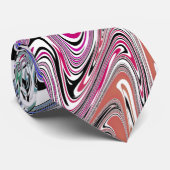 Regenboog golven stropdas (Opgerold)