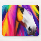 Regenboog Golvend Haar Muismat (Voorkant)