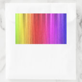 Regenboog gordijn ontwerp rechthoekige sticker (Tas)