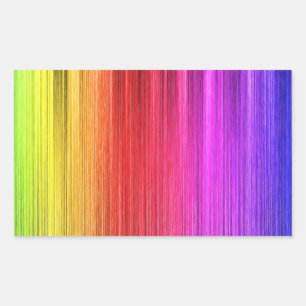 Regenboog gordijn ontwerp rechthoekige sticker