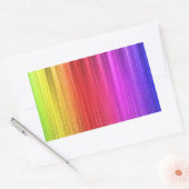 Regenboog gordijn ontwerp rechthoekige sticker (Envelop)