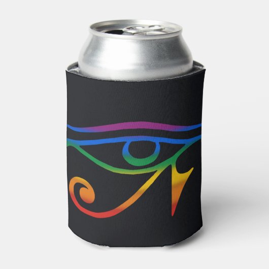Regenboog Goth Pride Vlag Blikjeskoeler (Blikje Voorkant)