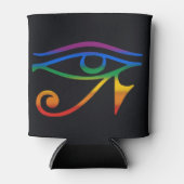 Regenboog Goth Pride Vlag Blikjeskoeler (Voorkant)