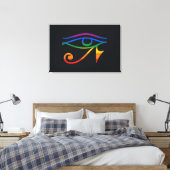 Regenboog Goth Pride Vlag Canvas Afdruk (Insitu (Slaapkamer))