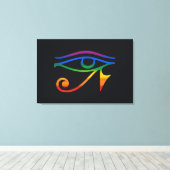 Regenboog Goth Pride Vlag Canvas Afdruk (Insitu (Houten vloer))
