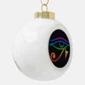 Regenboog Goth Pride Vlag Keramische Bal Ornament (Links)