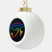 Regenboog Goth Pride Vlag Keramische Bal Ornament (Rechts)