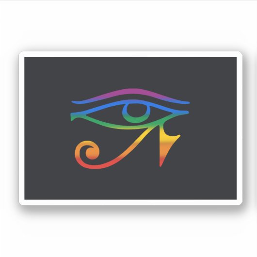Regenboog Goth Pride Vlag Sticker (Voorkant)