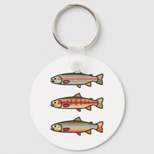 Regenboog Gouden Beek Forel Vissen Cadeau Voor Ang Sleutelhanger