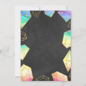 Regenboog & gouden edelstenen Moderne meisjes Verj Kaart (Achterkant)