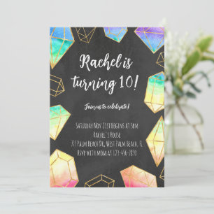 Regenboog & gouden edelstenen Moderne meisjes Verj Kaart