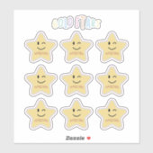 Regenboog gouden sterren sticker (Vel)