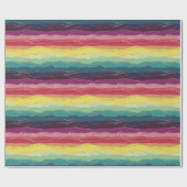 Regenboog gouden strepen cadeaupapier (Vlak)