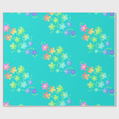 Regenboog Gradiënt Bloemen Inpakpapier (Vlak)