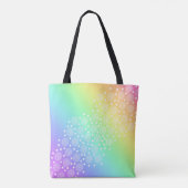 Regenboog Gradiënt Cirkels en Stippen Tote Bag (Achterkant)