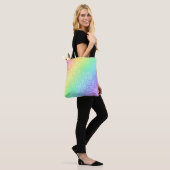 Regenboog Gradiënt Cirkels en Stippen Tote Bag (Op model)