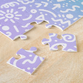 Regenboog Gradiënt Doodles Legpuzzel (Zijkant)