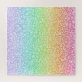 Regenboog Gradiënt Doodles Legpuzzel (Horizontaal)
