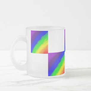 Regenboog Gradiënt Geruit Matglas Koffiemok