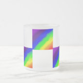 Regenboog Gradiënt Geruit Matglas  Koffiemok (Center)