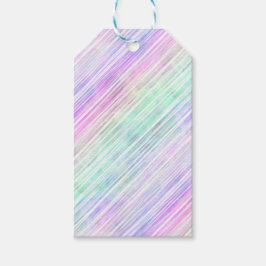 Regenboog gradiënt gestreepte penseelstreken: cadeaulabel